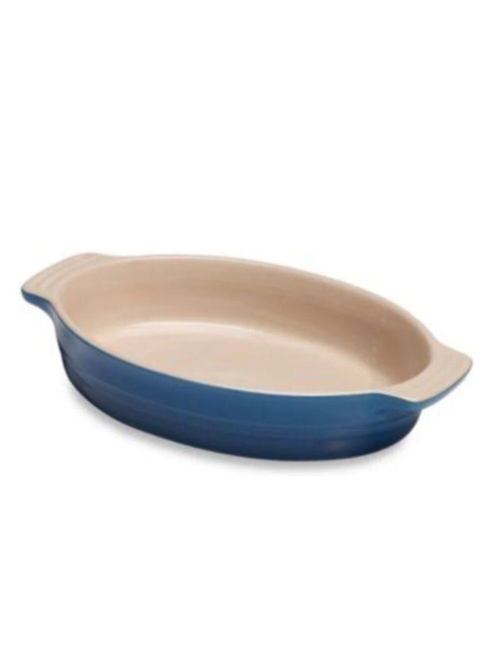 Le Creuset Blue Oval Stoneware Heritage Baker Dish • 25cm Excellent Condition 💙